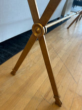 Load image into Gallery viewer, Hollywood Regency Glass Top Console Table with Brushed  Gold Metal Base from Holly Hunt
