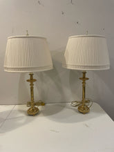 Load image into Gallery viewer, Pair of Brass Buffet Lamps
