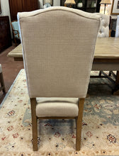 Load image into Gallery viewer, Double Pedestal Dining Table in Seadrift Finish with One 18"  Leaf &amp; 8 Tufted Back Side Chairs from Pottery Barn

