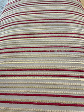 Load image into Gallery viewer, Maroon &amp; Taupe Striped Bench
