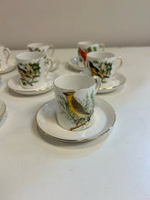 Load image into Gallery viewer, 8 Bird Demitasse Cups &amp; Saucers from Royal Tuscan China
