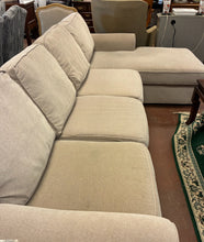 Load image into Gallery viewer, Sofa with Chaise in Wheat Tone Upholstery from Rowe Furniture
