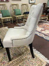 Load image into Gallery viewer, Black Painted Dining Room Table, 4 Upholstered Side Chairs &amp; Two Wood Framed Head Chairs with Three 11&quot; Leaves
