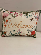Load image into Gallery viewer, Floral WELCOME Pillow
