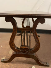 Load image into Gallery viewer, Mahogany Lyre Harp Table
