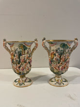 Load image into Gallery viewer, Pair of Vintage Capodimonte Vases
