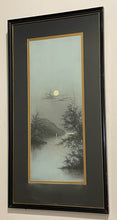 Load image into Gallery viewer, Framed Print of  Serene Landscape &amp; Moon, signed
