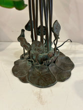 Load image into Gallery viewer, Vintage Ten Light Tiffany Style Lamp with  Metal Base
