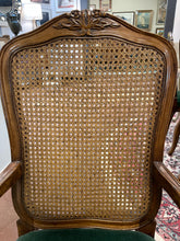 Load image into Gallery viewer, Vintage Two Tone Dining Table &amp; 6 Cane Back Chairs, Two 20&quot; Leaves &amp; Pads from White Furniture Co.

