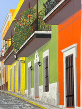 Load image into Gallery viewer, Framed Serigraph "Calle de San Juan" by Miguel Martinez Geigel, signed &amp; numbere
