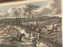 Load image into Gallery viewer, Framed Print &quot;Scenes from a Steeplechase: Taking a Hedge&quot; by Henry Thomas Alken
