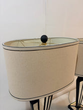 Load image into Gallery viewer, Pair of Contemporary Mirrored Black Table Lamps
