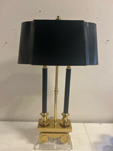 Load image into Gallery viewer, Brass Bouillotte Lamp with Lucite Base
