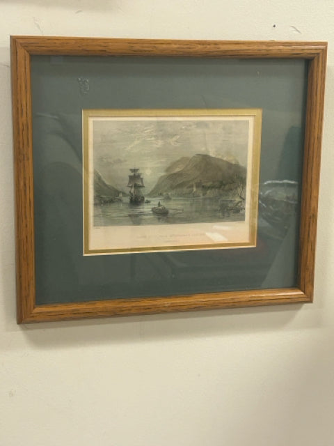 Framed Etching Loch Oich with Invergarry Castle