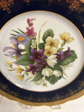Load image into Gallery viewer, Imperial Limoges Floral Cobalt Blue &amp; Gold Plate
