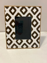 Load image into Gallery viewer, Brown &amp; White Geometric Patterned Photo Frame from Dana Gibson
