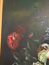 Load image into Gallery viewer, Large Framed Oil of Flowers in Vase by Romington,  signed
