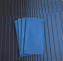 Load image into Gallery viewer, Four Blue Napkins and Striped Placemats
