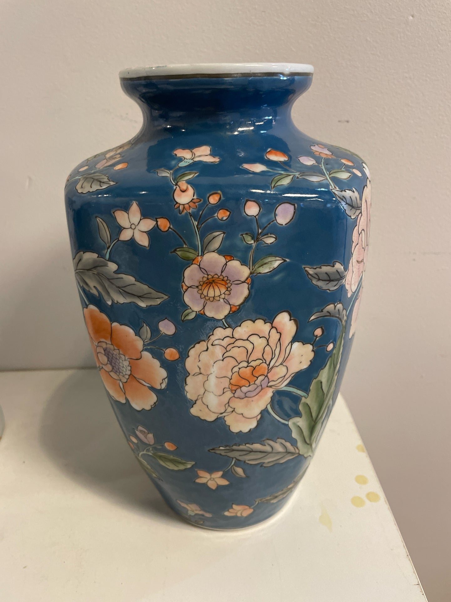 Porcelain Hand Painted Floral Vase