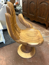 Load image into Gallery viewer, Carved Teak Buddha Hand Chair

