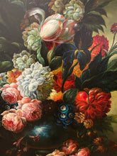 Load image into Gallery viewer, Large Framed Oil of Flowers in Vase by Romington,  signed
