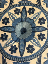 Load image into Gallery viewer, Pair of Blue &amp; White Seat Cushions
