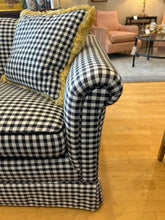 Load image into Gallery viewer, Custom Black &amp; White Gingham Love Seat

