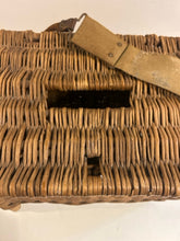 Load image into Gallery viewer, Large Vintage Fishing Creel with Canvas Strap
