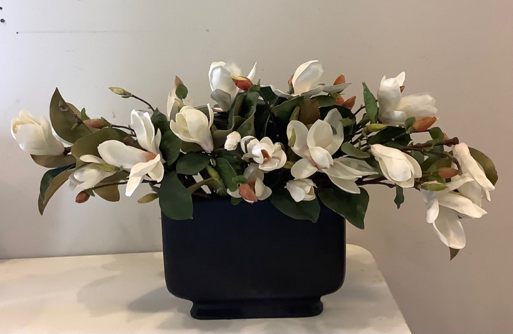 Faux Magnolia in  Bronze Vase from Arhaus