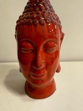 Load image into Gallery viewer, Red Ceramic Buddha Head
