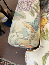 Load image into Gallery viewer, Upholstered Wing Chair and Skirted Ottoman
