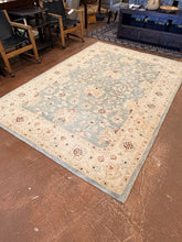 Load image into Gallery viewer, Slate Blue and Cream Wool Area Rug
