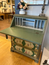 Load image into Gallery viewer, Vintage Painted 3 Drawer Chest with Drop Down Desk
