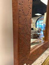 Load image into Gallery viewer, Leather Mirror with Nail Heads from Ralph Lauren
