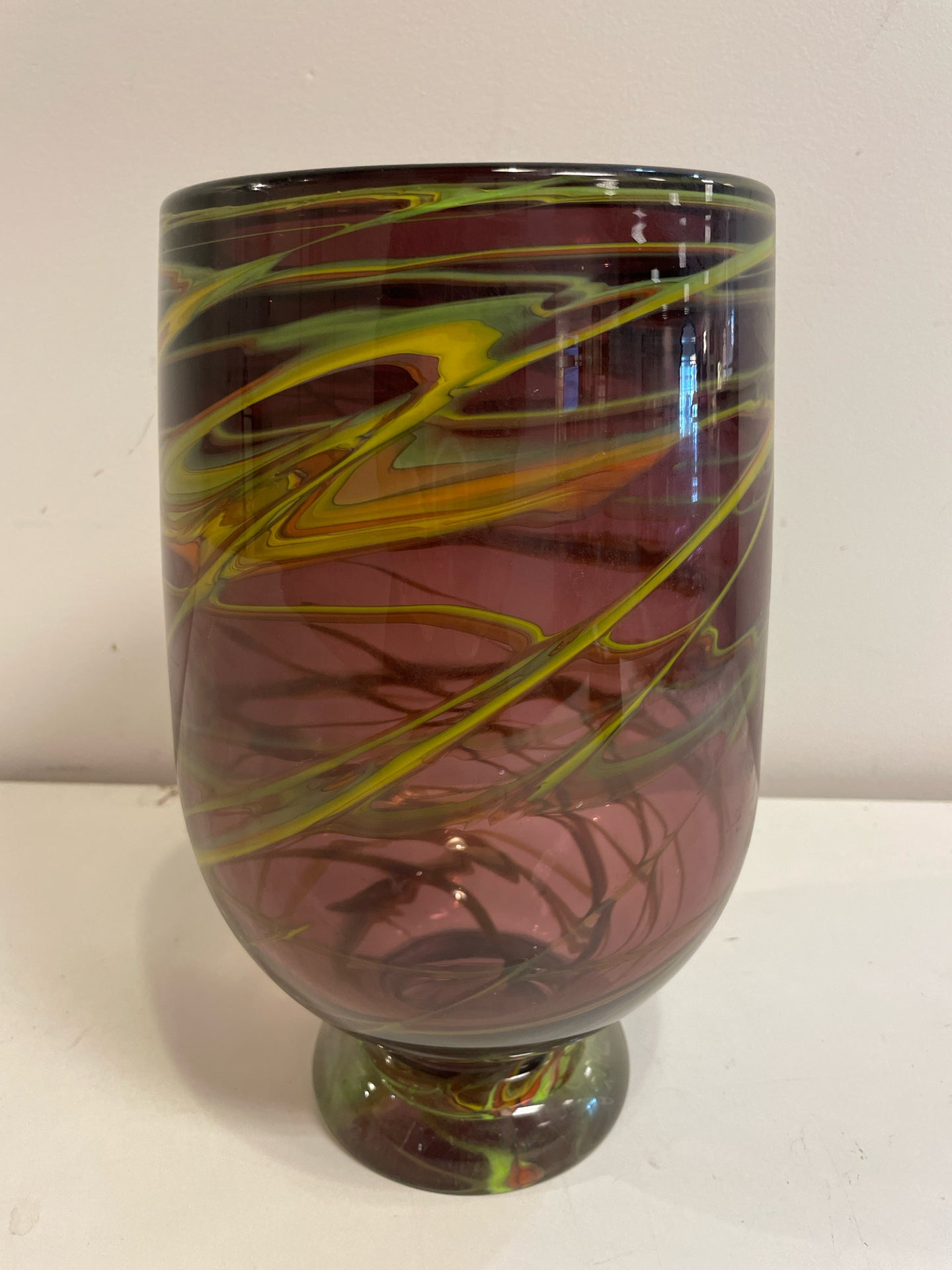 Purple & Green Glass Vase from Adam Jablonski