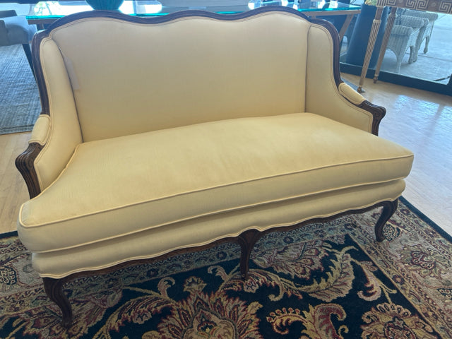 Wood Framed One Cushion Settee/Sofa