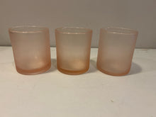 Load image into Gallery viewer, Brand New Set of 3 Blush Pink Hand Blown Votives
