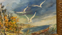Load image into Gallery viewer, Framed Original Oil of  Seagulls over Water by Rose Ebert, signed
