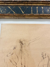 Load image into Gallery viewer, Framed Vintage Disegno (Etching) of Crucifixion Scene, signed (1943)
