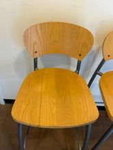 Load image into Gallery viewer, Pair of Maple and Steel Barstools from Elite Modern
