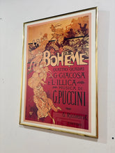 Load image into Gallery viewer, Framed La Boheme Theatre Poster by Adolfo Hohenstein
