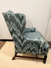 Load image into Gallery viewer, Chevron Pattern Upholstered Wing Chair

