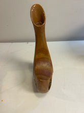 Load image into Gallery viewer, Faux Teak Ceramic Sealed Decanter with Copper Lined Handle
