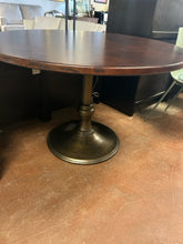Load image into Gallery viewer, Recycled Metal Round Dining Table with Wade Base from Arhaus

