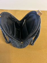 Load image into Gallery viewer, Vintage Black Beaded Purse with Gold Clasp
