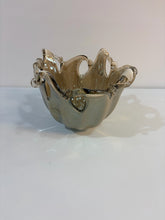 Load image into Gallery viewer, Art Glass Free Form Splash Smoke Gray Luster Bowl from Murano Glass, Italy

