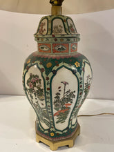 Load image into Gallery viewer, Chinoiserie Lamp on Gold Base
