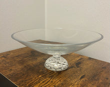 Load image into Gallery viewer, Large Glass Compote with Etched Base
