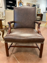 Load image into Gallery viewer, Brown Leather Arm Chair
