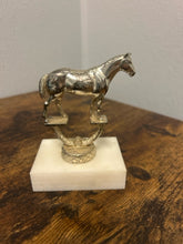 Load image into Gallery viewer, Mini Silver Horse on Marble Base
